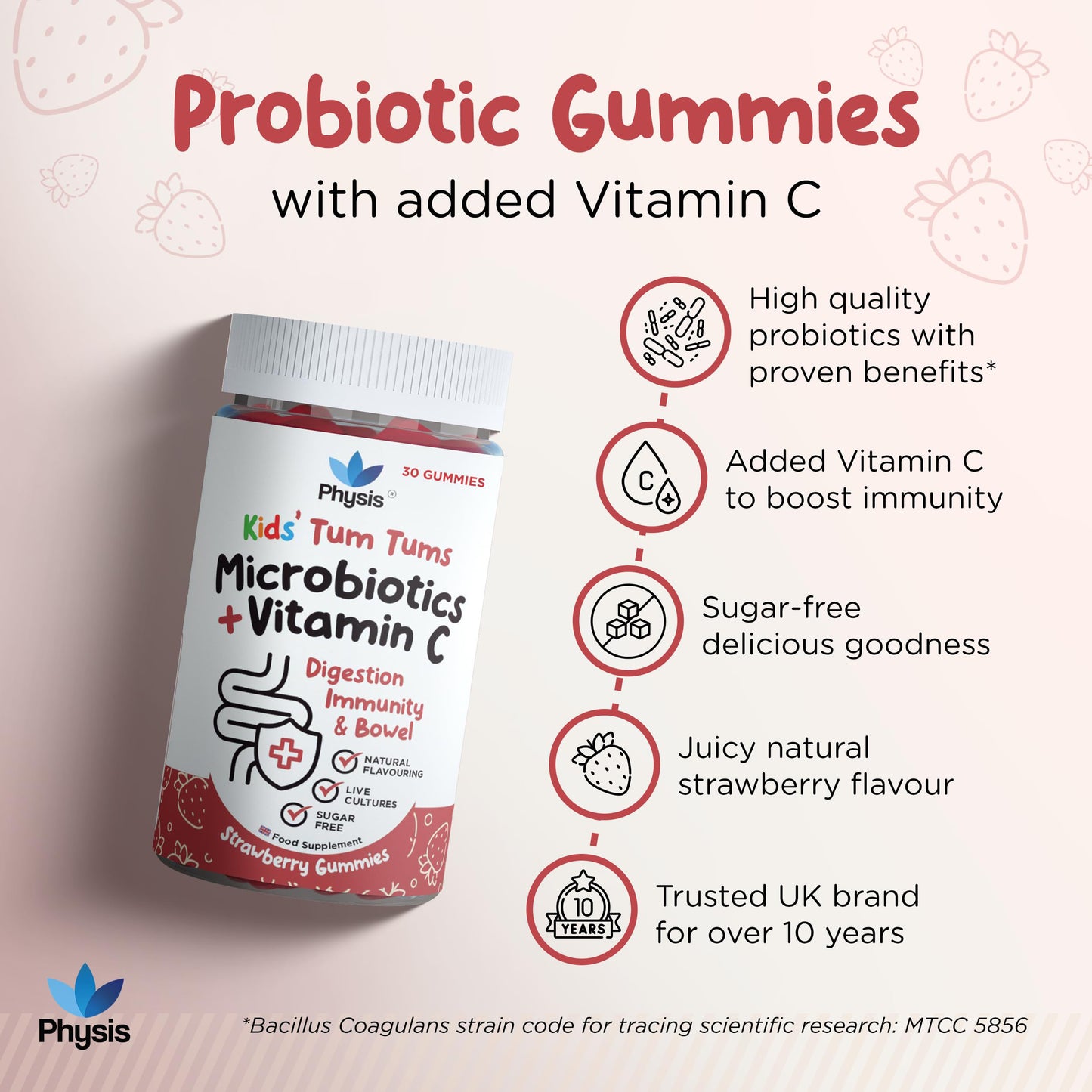 Physis Kids Multi-Biotic Gummies - Tum Tums 30 Gummies