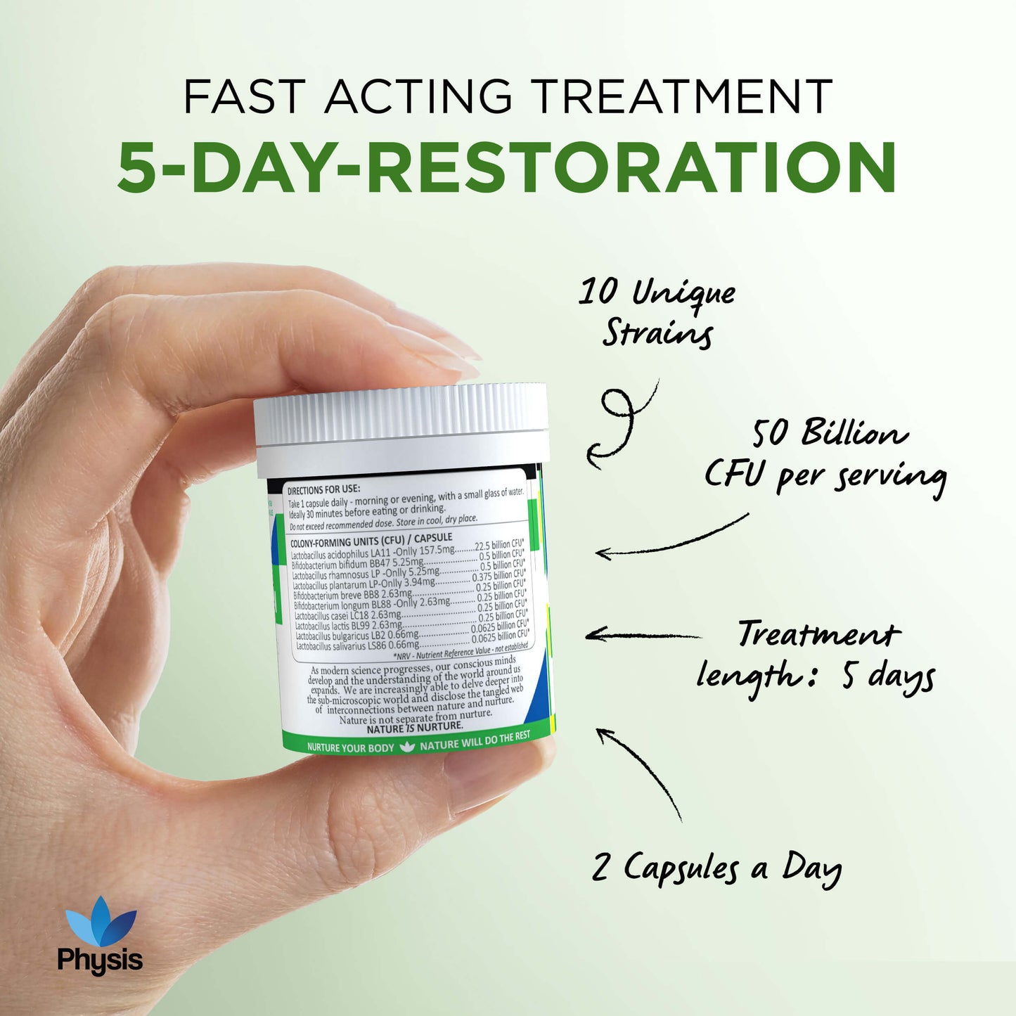 Physis Advanced Multistrains - 5 Day Treatment