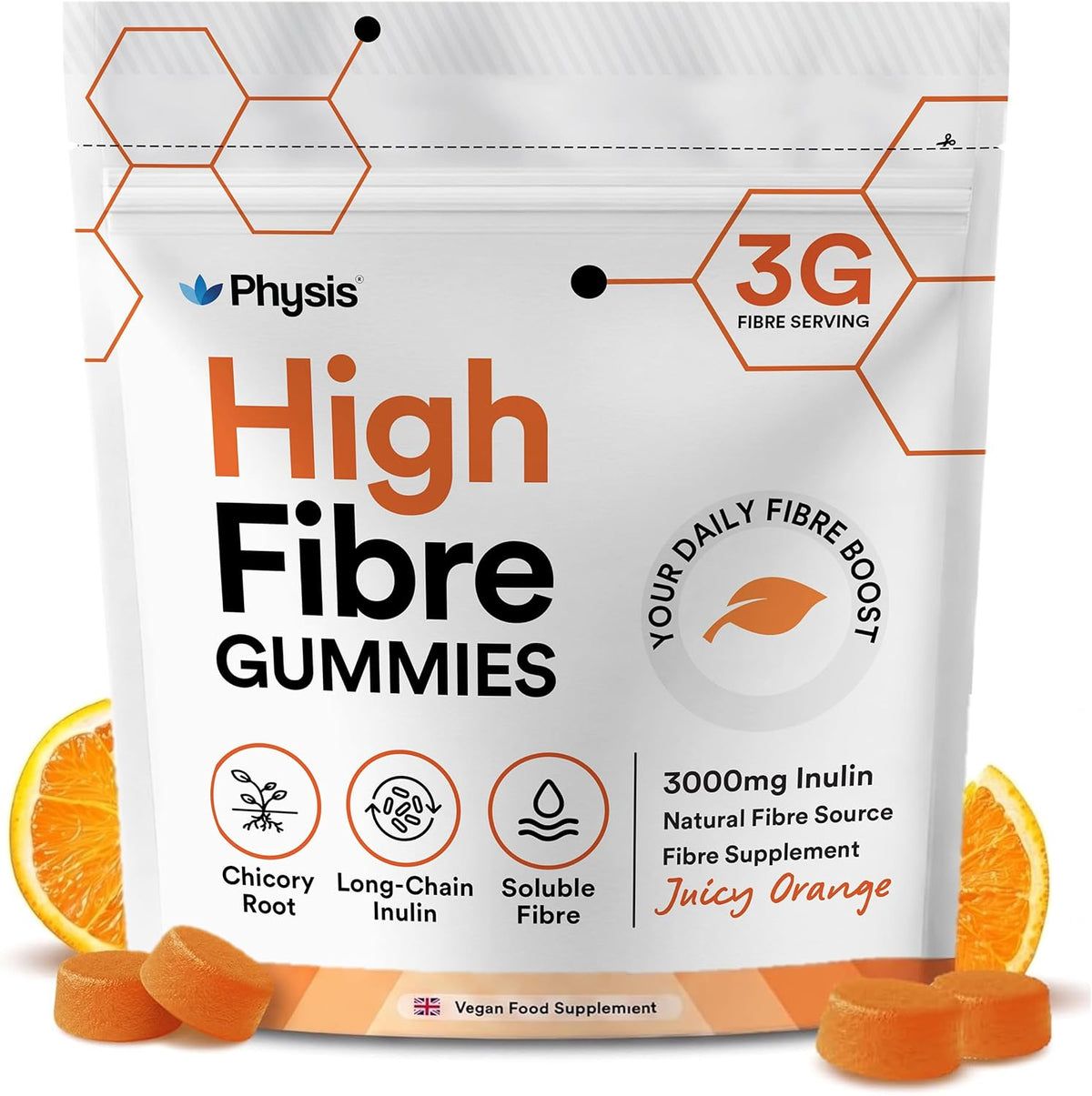 Physis High Fibre Gummies 3000mg – 60 Gummies
