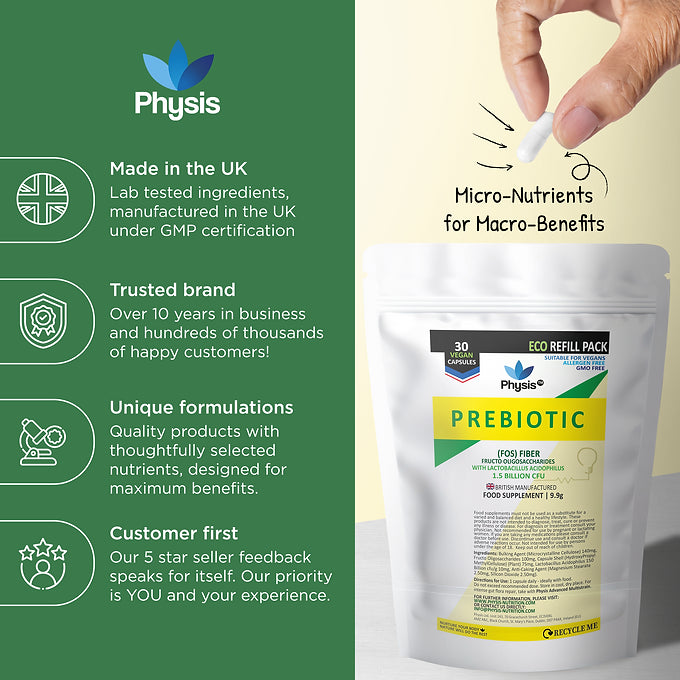 Physis Bio-Fuel Blend Prebiotic Eco-Pack - 30 Capsules