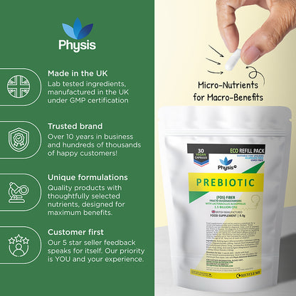 Physis Bio-Fuel Blend Prebiotic Eco-Pack - 30 Capsules