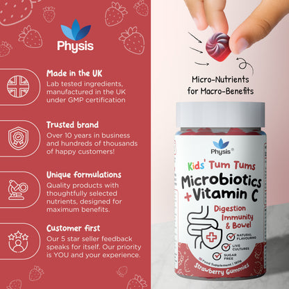 Physis Kids Multi-Biotic Gummies - Tum Tums 60