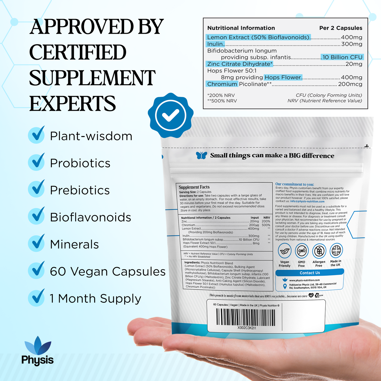 Physis Gut Lifestyle Protocol - 120 Capsules