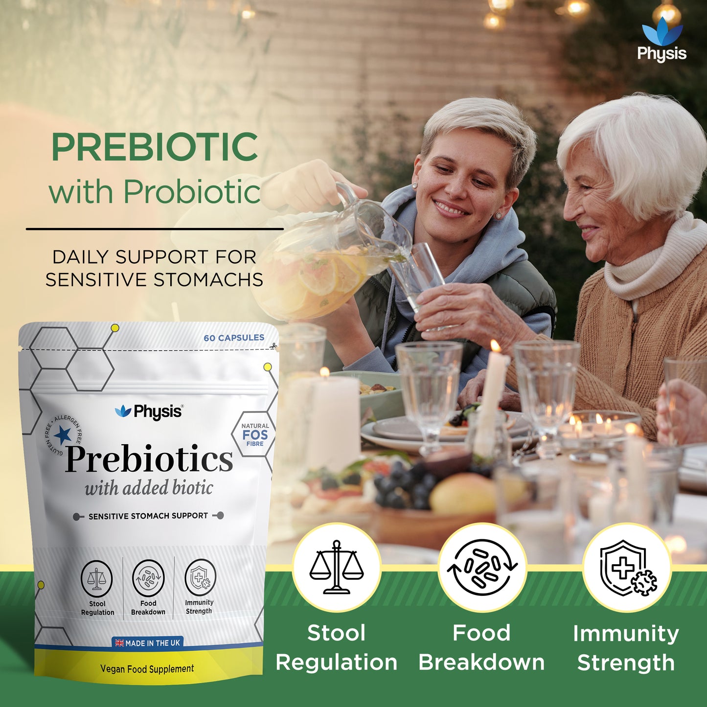 Physis Bio-Fuel Blend Prebiotic - 60 Capsules