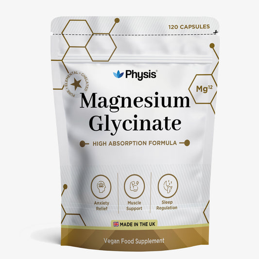 Physis Magnesium Glycinate - Deep Sleep and Anxiety Assist - 120 Capsules