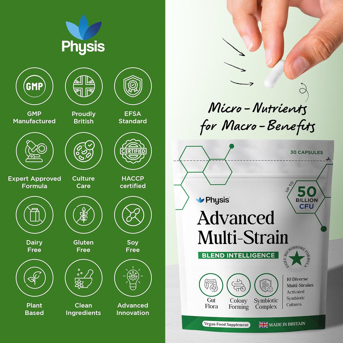 Physis Advanced Multistrains - One Month Supply